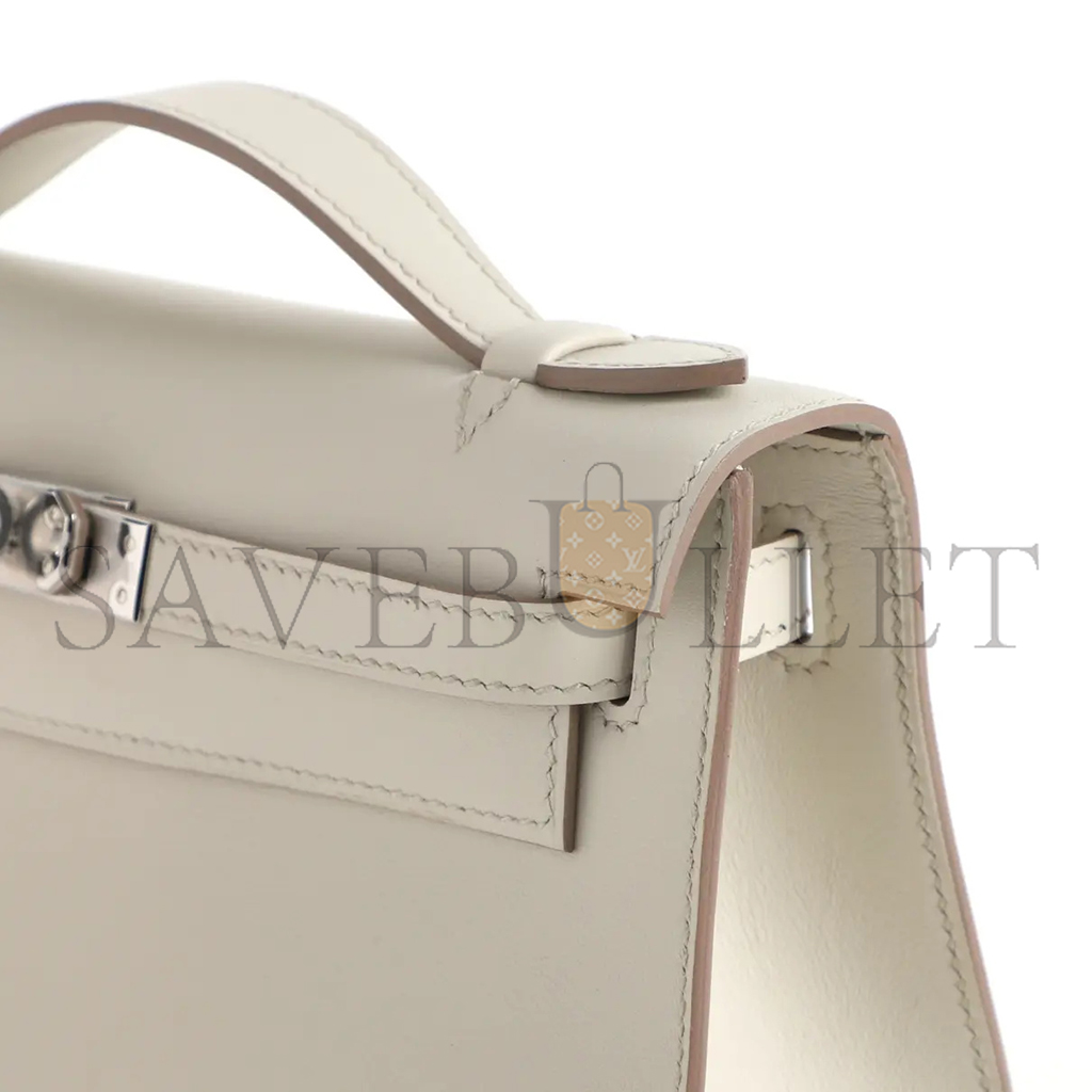 H**mes KELLY CLUTCH LEATHER CLUTCH BAG (22*14*7cm)